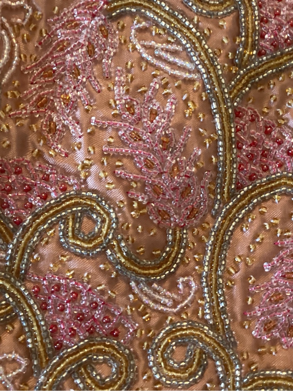 Pink Moon New York Beaded Pink Evening Bag with Fringe - Picture 2 of 6